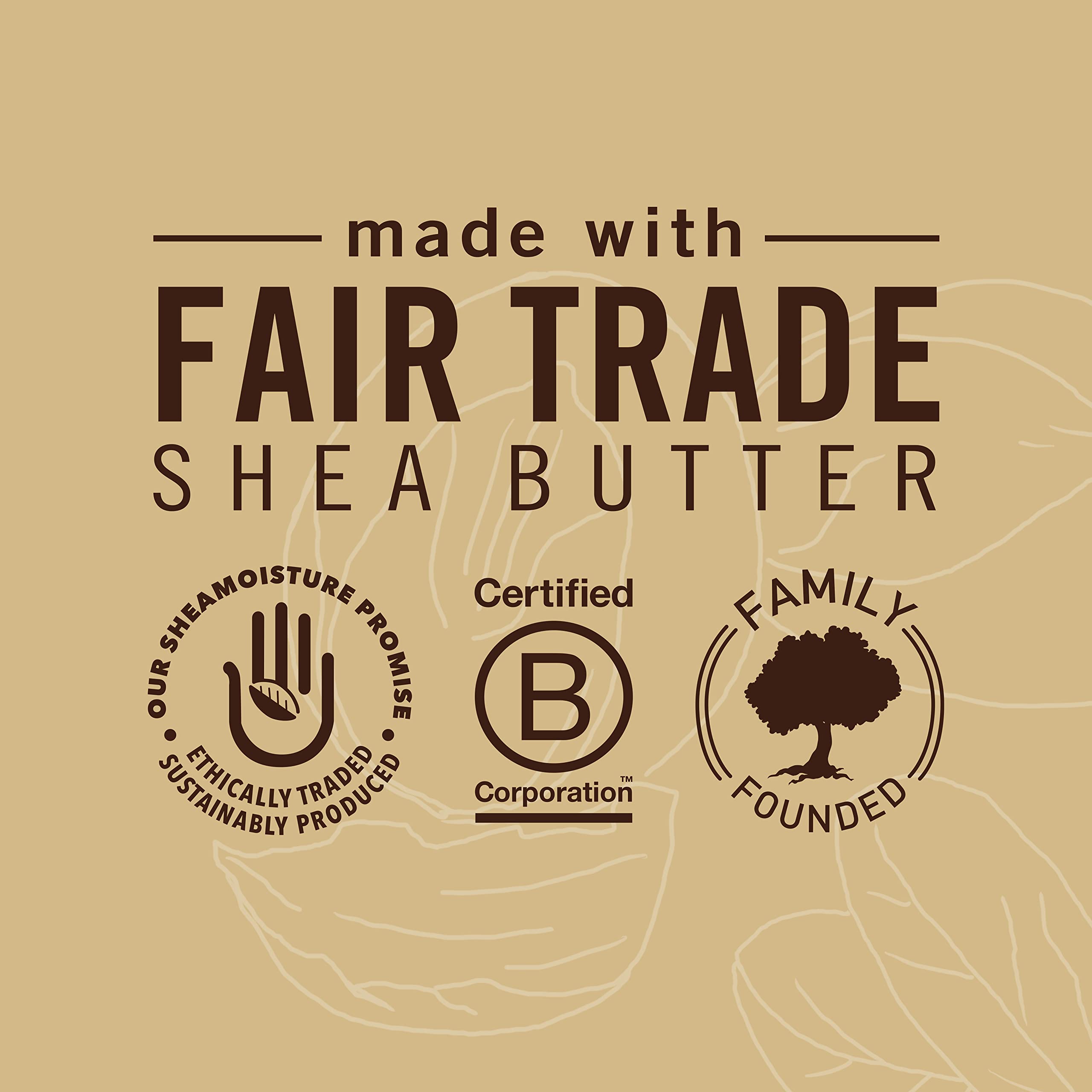 Shea Moisture Raw Shea Butter Shampoo and Conditioner Set, Deep Moisturizing with Sea Kelp & Argan Oil, Sulfate Free & Silicone Free, Curly Hair Products, Family Size, 13 Fl Oz (Pack of 2)